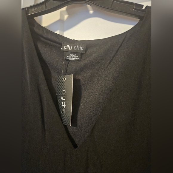 City Chic Double Frill A Line Dress - Picture 2 of 4